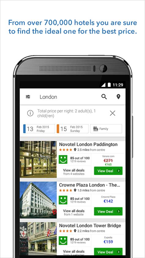 trivago hotel search site app